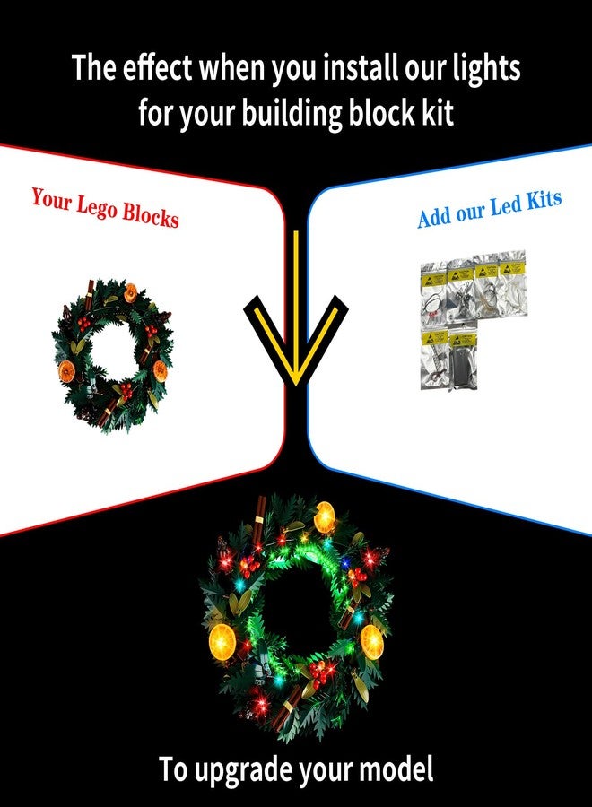 Kyglaring طقم إضاءة LED من Kyglaring متوافق مع مجموعة Lego 10340، ملحقات إضاءة لمجموعة نموذج Icons Wreath، أضواء فقط (النموذج غير متضمن)، إصدار كلاسيكي. - Image 3